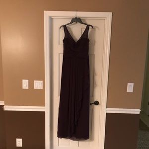 Plum Sheer bridesmaids dress